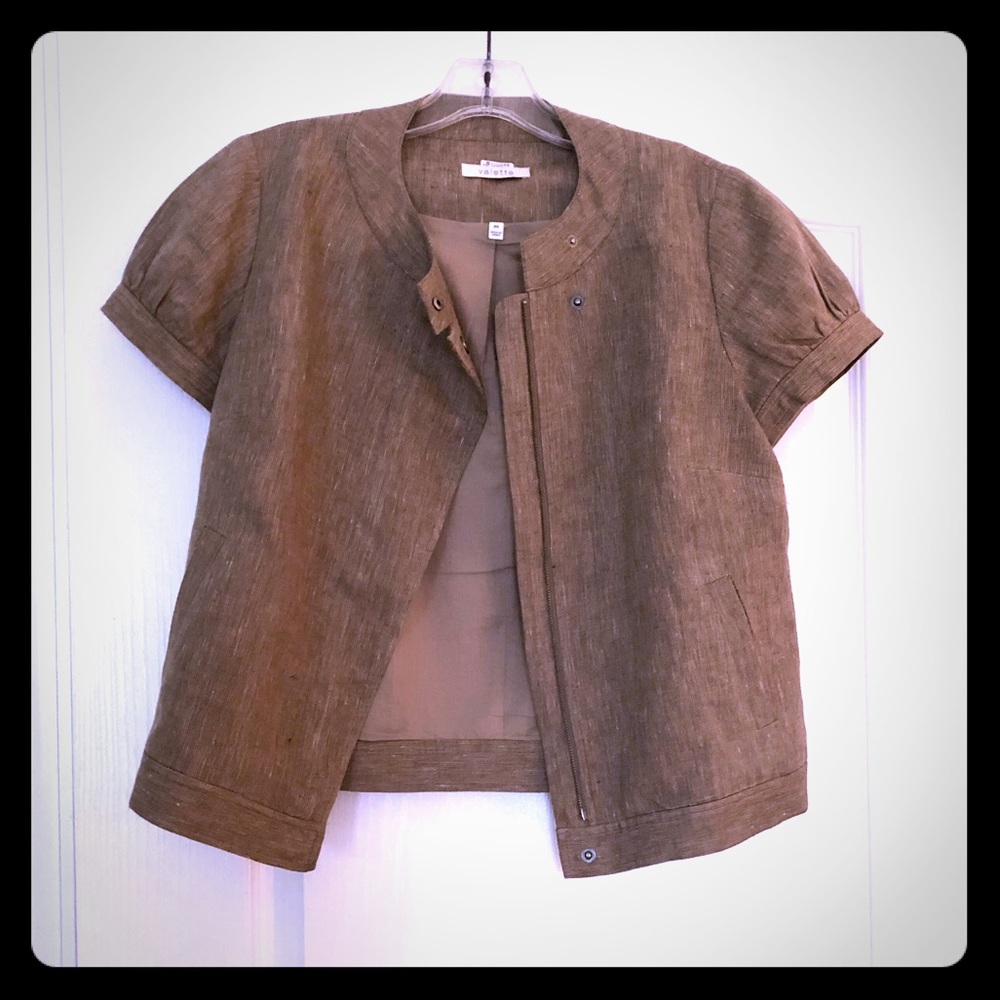 Valette short sleeve linen jacket